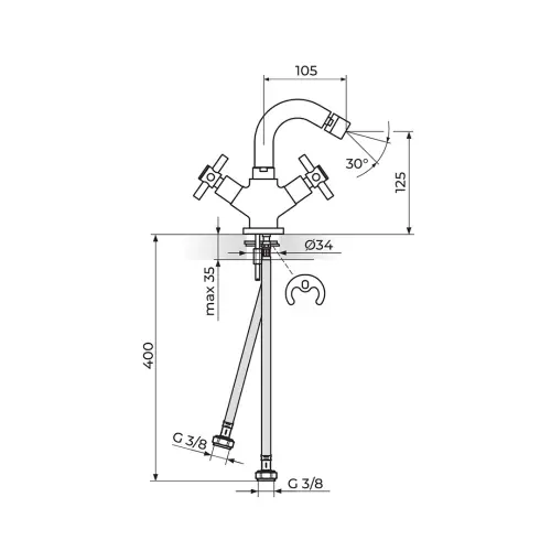 Rosan XO baterija za bide XO39101 — slika 2