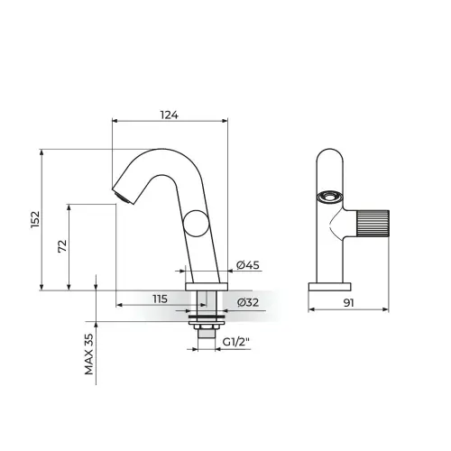 Rosan Stolz S4 baterija za hladnu vodu 454101 — slika 2