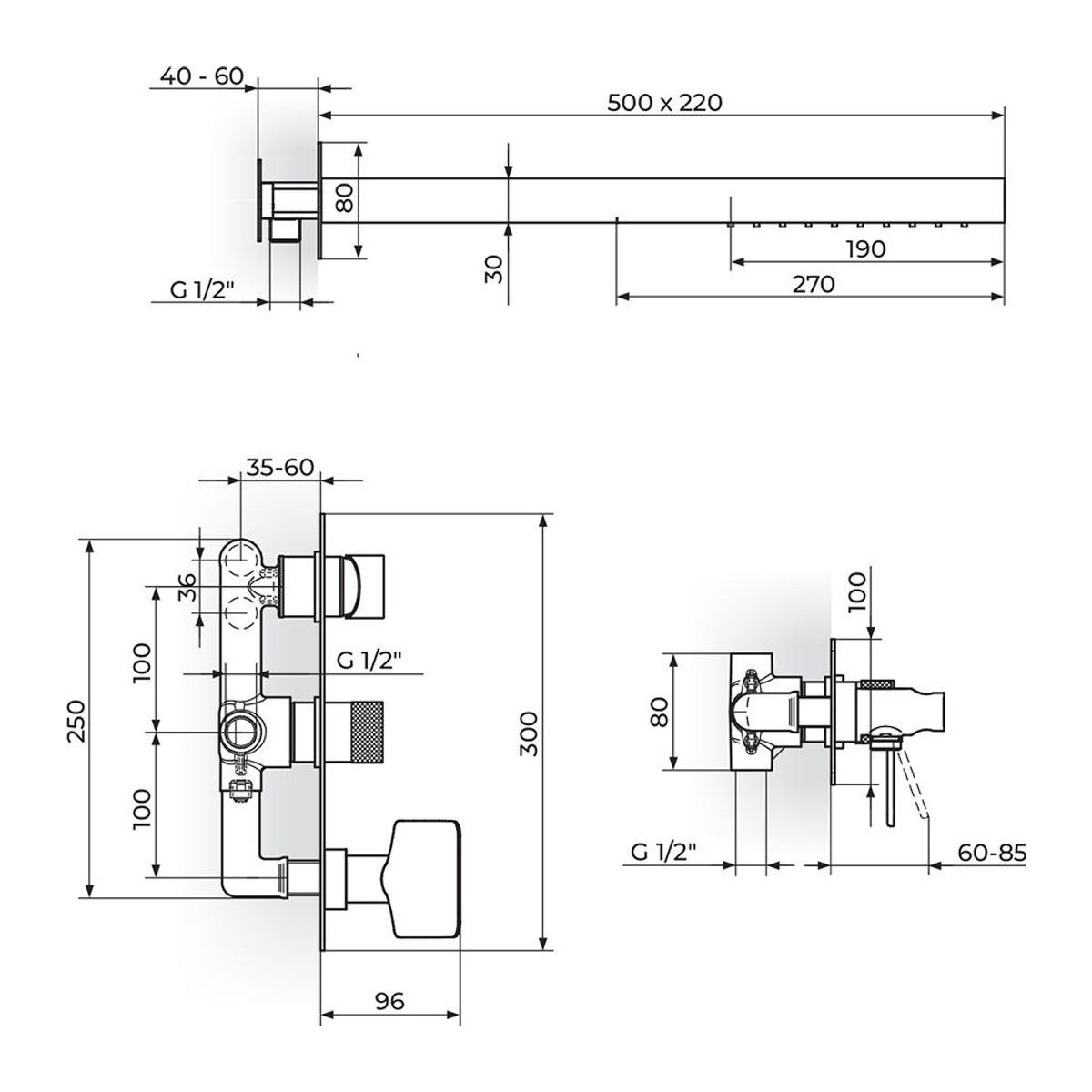 Rosan S2 baterija za tuš kadu 231609 — slika 2