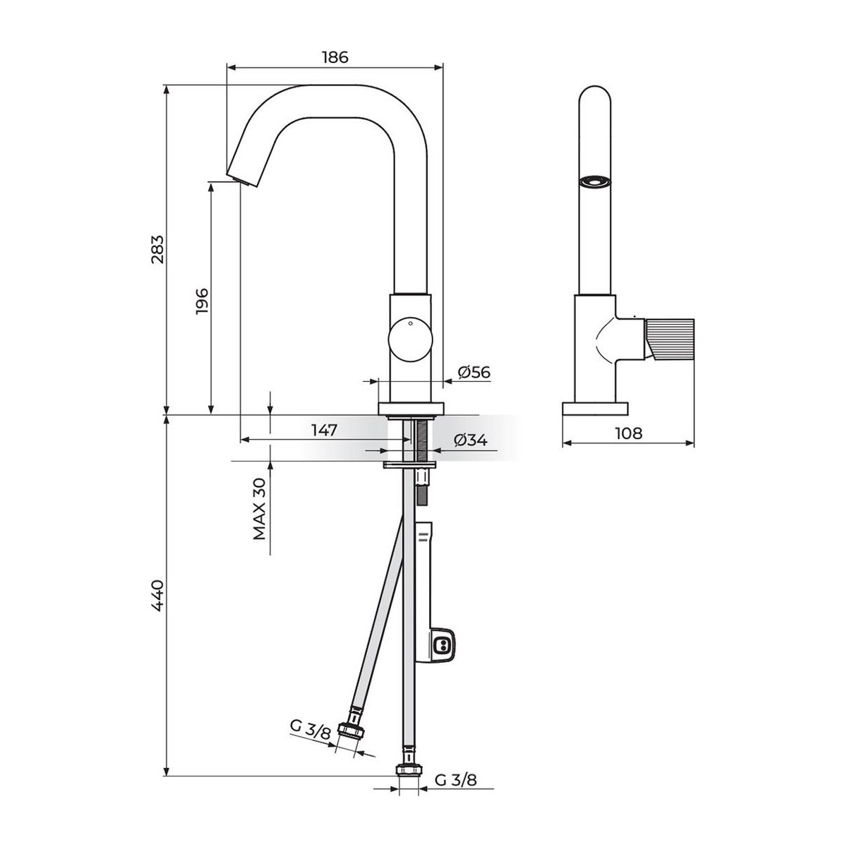 Rosan Stolz S4 baterija za sudoperu 438101 — slika 3