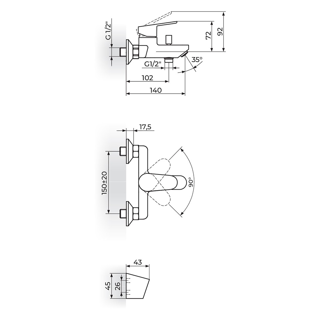 Rosan Smart baterija za kadu JA331001 — slika 4