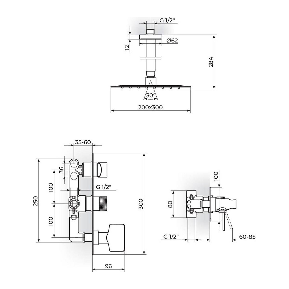 Rosan S2 baterija za tuš kadu 231607 — slika 2