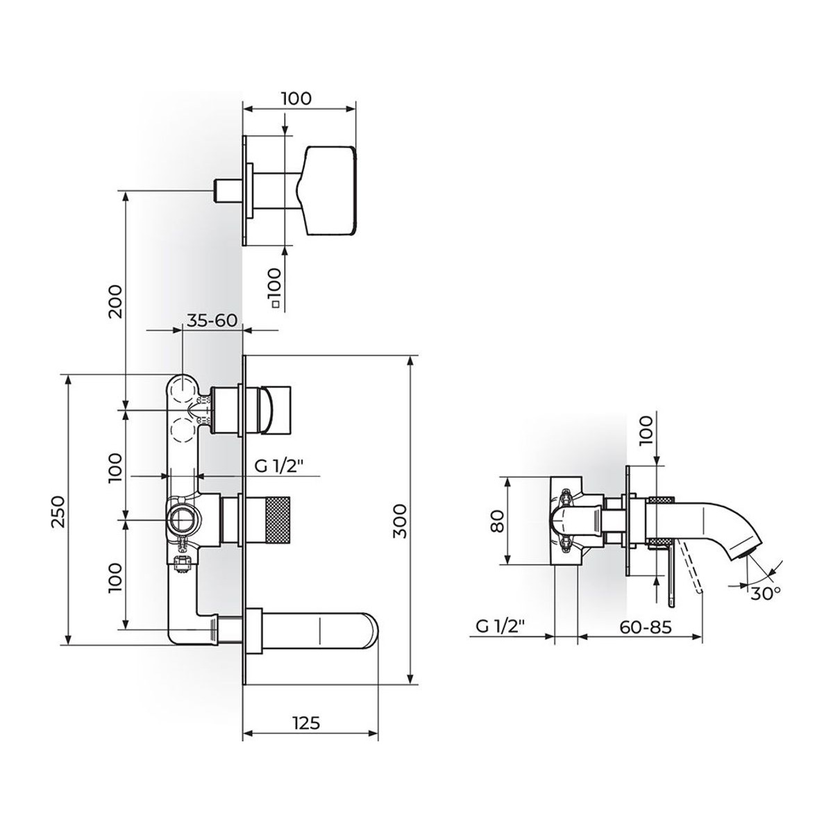 Rosan S2 baterija za tuš kadu 231301 — slika 2